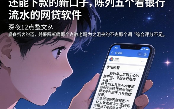 还能下款的新口子，陈列五个看银行流水的网贷软件