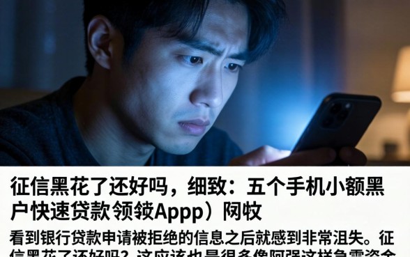 征信黑花了还好吗，细致阐述五个手机小额黑户快速贷款app
