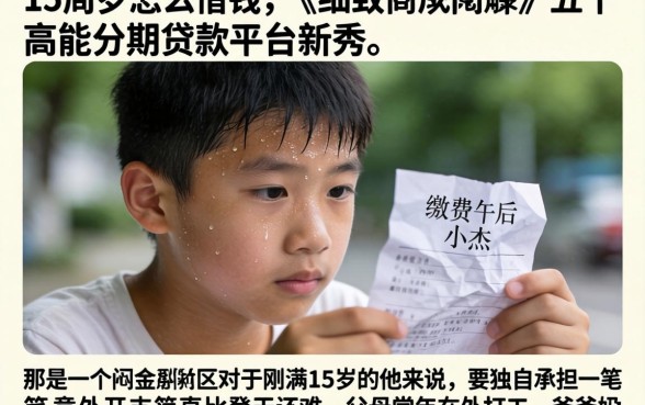 15周岁怎么借钱，细致阐述五个高能分期贷款平台新秀