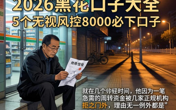 2026黑花口子大全，详细阐述5个无视风控8000必下口子