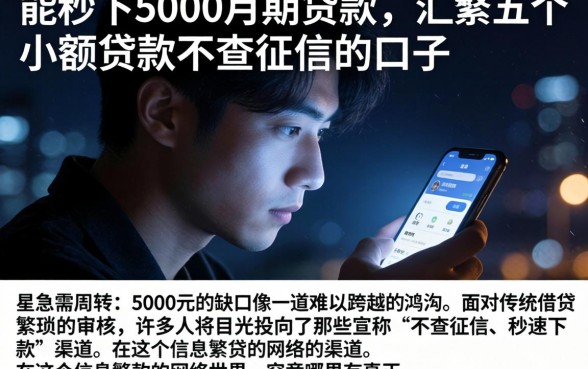 能秒下5000分期贷款,汇整五个小额贷款不查征信的口子