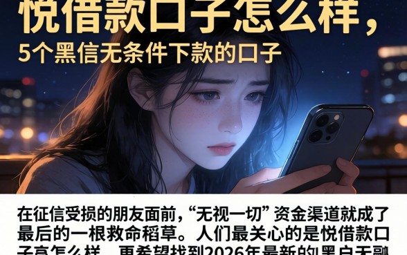 悦借款口子怎么样，详尽说明5个黑户无条件下款的口子