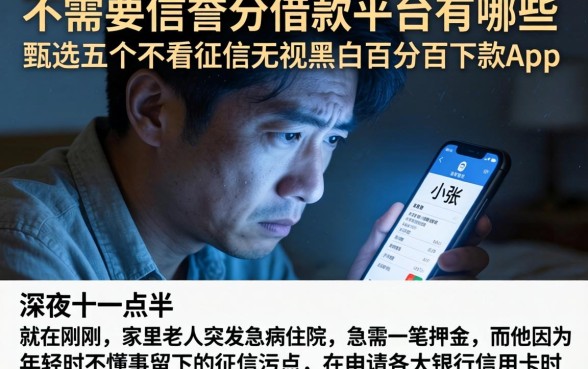 不需要信誉分的借款平台有哪些，甄选五个不看征信无视黑白百分百下款app