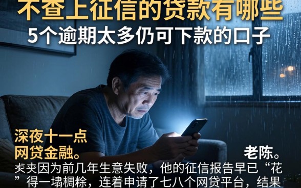不查上征信的贷款有哪些，概括5个逾期太多仍可下款的口子