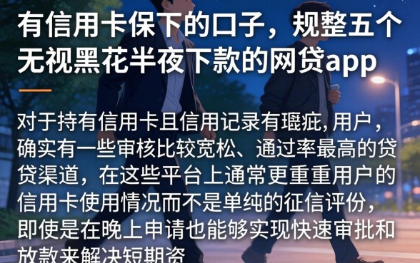 有信用卡保下的口子，规整五个无视黑花半夜下款的网贷app