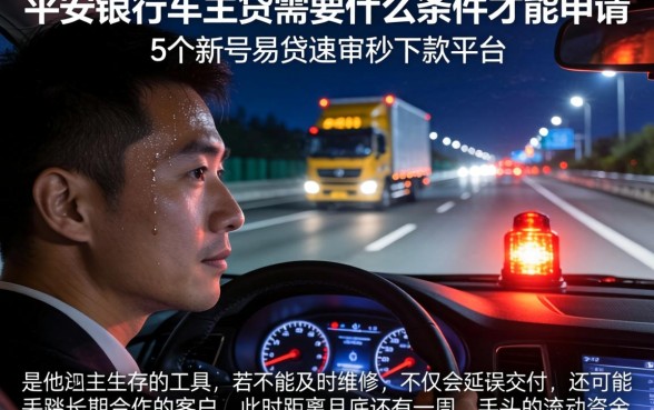 平安银行车主贷需要什么条件才能申请，细致阐述5个新号易贷速审秒下款平台