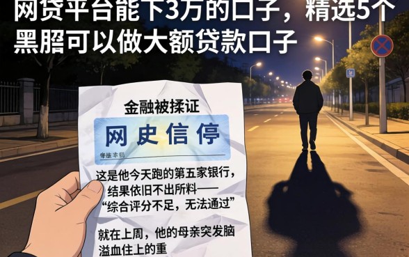 网贷平台能下3万的口子，精选5个黑户可以做大额贷款口子