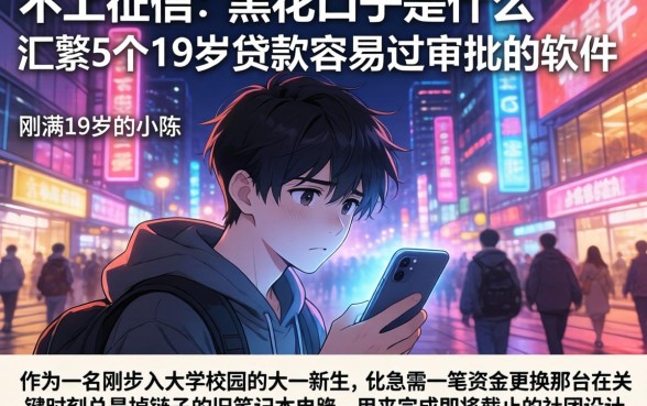不上征信的黑花口子是什么，汇整5个19岁贷款容易过审批的软件