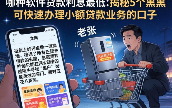 哪种软件贷款利息最低，揭秘5个黑户可快速办理小额贷款业务的口子
