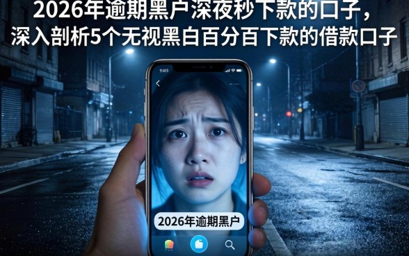 2026年逾期黑户深夜秒下款的口子，深入剖析5个无视黑白百分百下款的借款口子