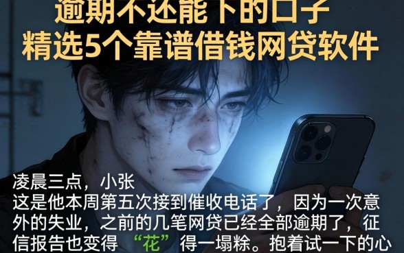 逾期不还能下的口子，精选5个靠谱借钱网贷软件