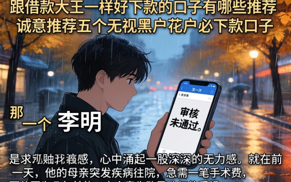 跟借款大王一样好下款的口子有哪些推荐，诚意推荐五个无视黑户花户必下款口子