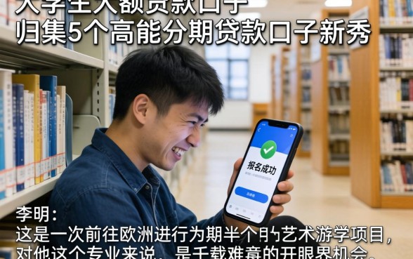 大学生大额贷款口子，归集5个高能分期贷款口子新秀