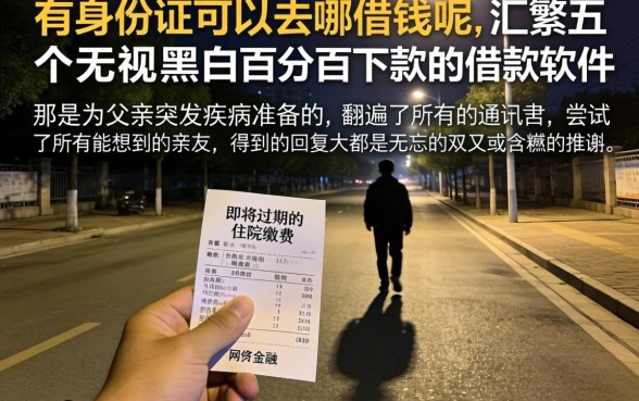 有身份证可以去哪借钱呢,汇整五个无视黑白百分百下款的借款软件
