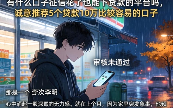 有什么口子征信花了也能下贷款的平台吗，诚意推荐5个贷款10万比较容易的口子
