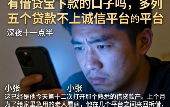 有借贷宝下款的口子吗，条列五个贷款不上诚信平台的平台