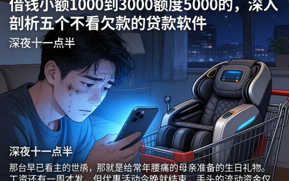 借钱小额1000到3000额度5000的，深入剖析五个不看欠款的贷款软件