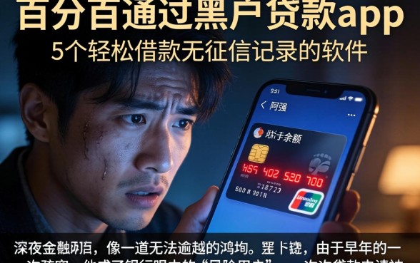 百分百通过的黑户贷款app，概括5个轻松借款无征信记录的软件