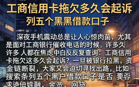 工商信用卡拖欠多久会起诉,条列五个黑户借款口子