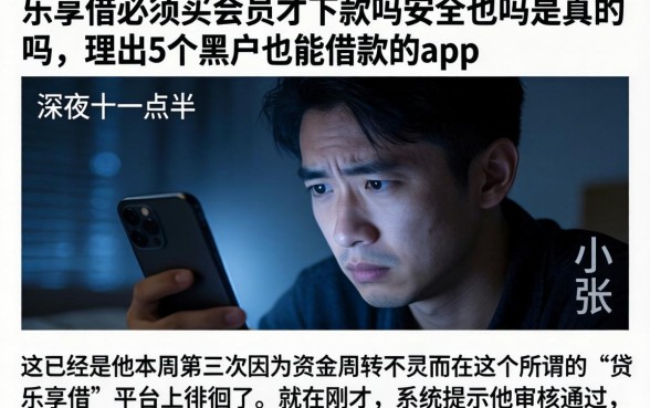 乐享借必须买会员才下款吗安全吗是真的吗，理出5个黑户也能借款的app