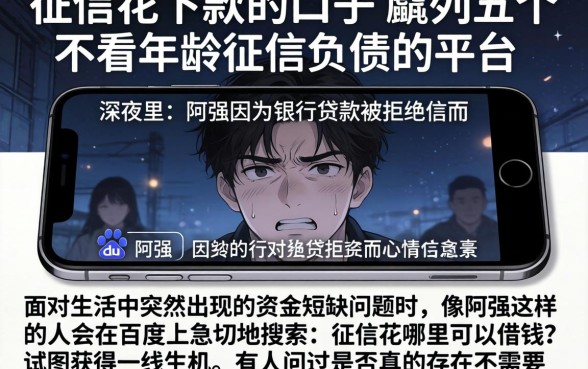 征信花下款的口子，胪列五个不看年龄征信负债的平台