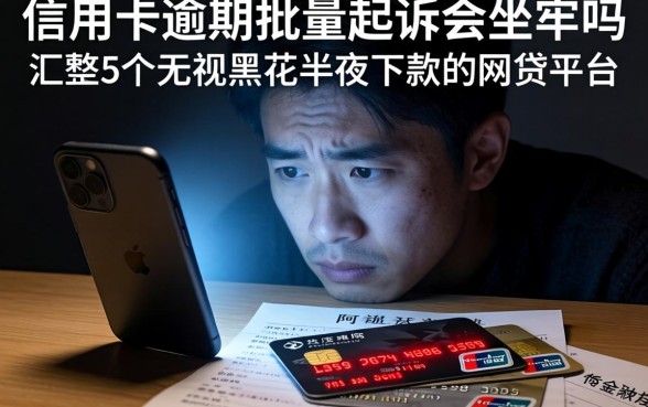 信用卡逾期批量起诉会坐牢吗，汇整5个无视黑花半夜下款的网贷平台