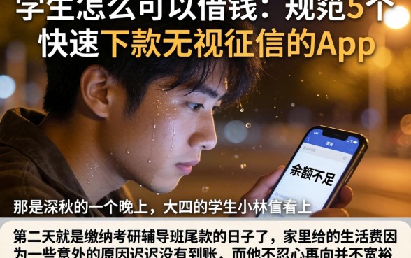 学生怎么可以借钱，规整5个快速下款无视征信的app