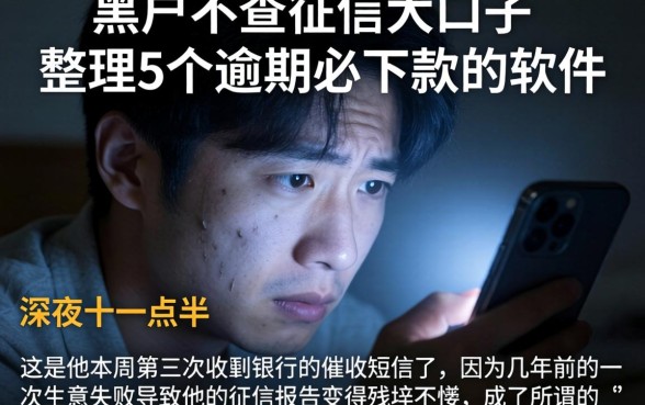 黑户不查征信大口子，整理5个逾期必下款的软件