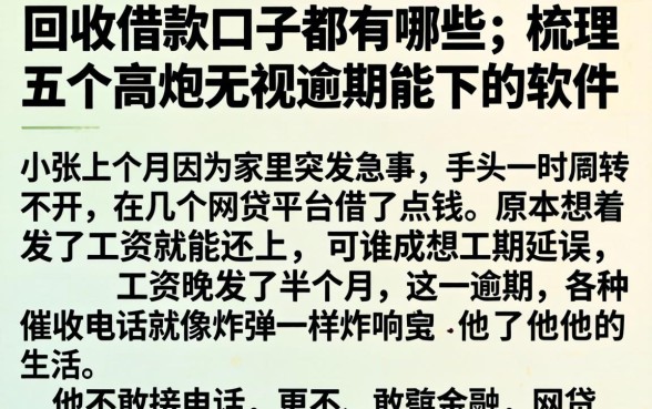 回收借款口子都有哪些，梳理五个高炮无视逾期能下的软件