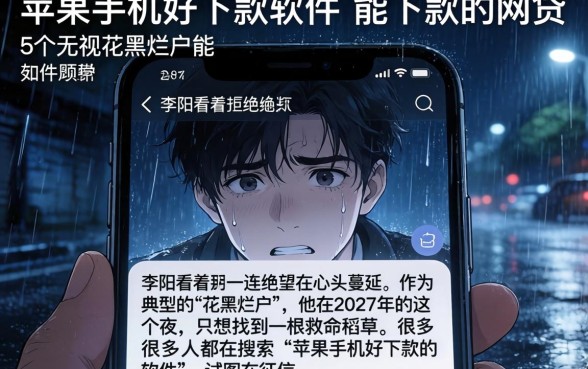 苹果手机好下款的软件，细致阐述5个无视花黑烂户能下款的网贷