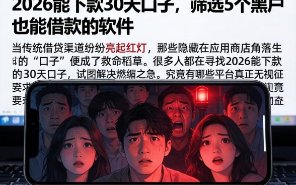 2026能下款的30天口子，筛选5个黑户也能借款的软件