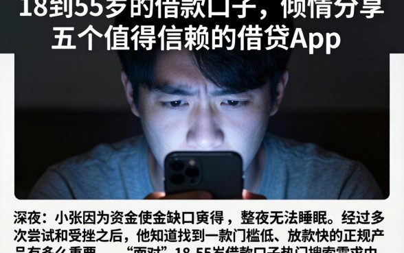 18到55岁的借款口子，倾情分享五个值得信赖的借贷app