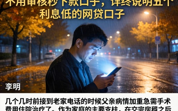 不用审核秒下款口子，详尽说明五个利息低的网贷口子