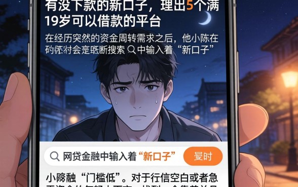 有没下款的新口子，理出5个满19岁可以借款的平台