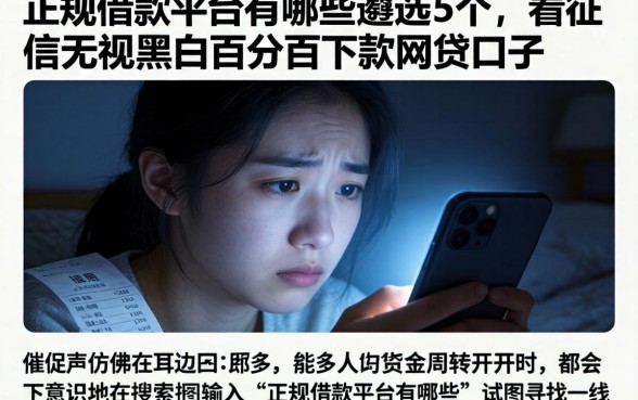 正规借款平台有哪些，遴选5个不看征信无视黑白百分百下款网贷口子