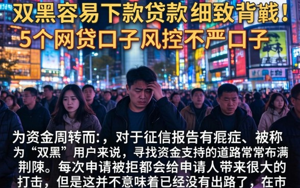 双黑容易下款的贷款，细致阐述5个网贷口子风控不严的口子