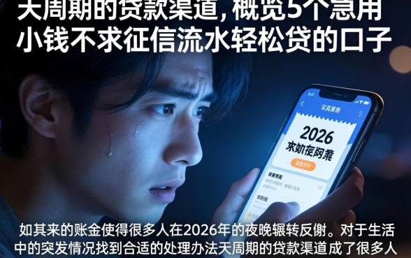天周期的贷款渠道,概览5个急用小钱不求征信流水轻松贷的口子