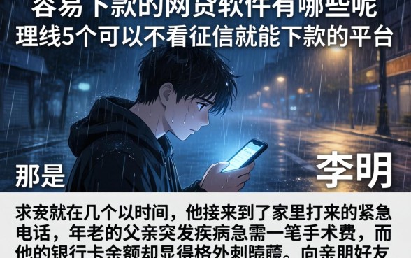 容易下款的网贷软件有哪些呢，理出5个可以不看征信就能下款的平台