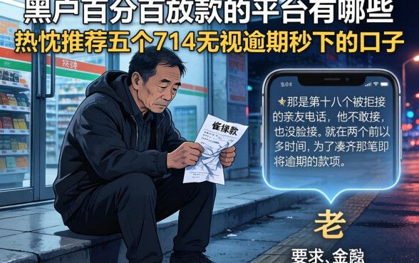 黑户百分百放款的平台有哪些，热忱推荐五个714无视逾期秒下的口子