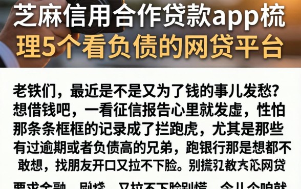 芝麻信用合作贷款app，梳理5个不看负债的网贷平台
