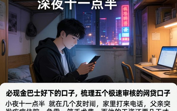 必现金巴士好下的口子，梳理五个极速审核的网贷口子