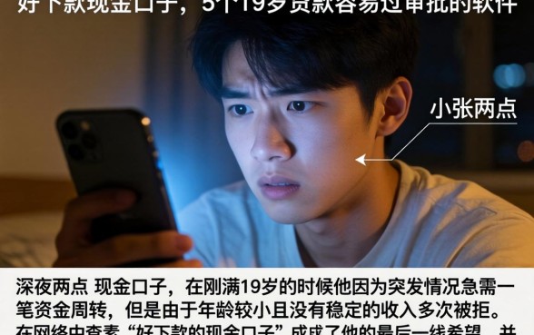 好下款的现金口子，概括5个19岁贷款容易过审批的软件