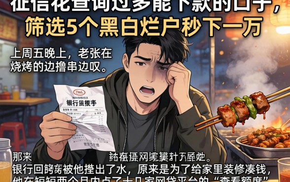 征信花查询过多能下款的口子，筛选5个黑户烂户秒下一万
