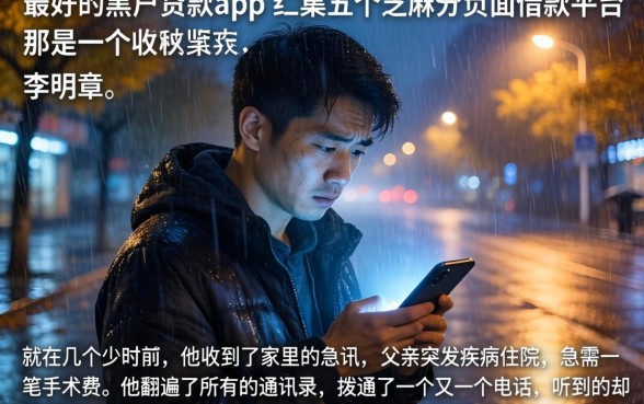 最好的黑户贷款app，归集五个芝麻分负面借款的平台