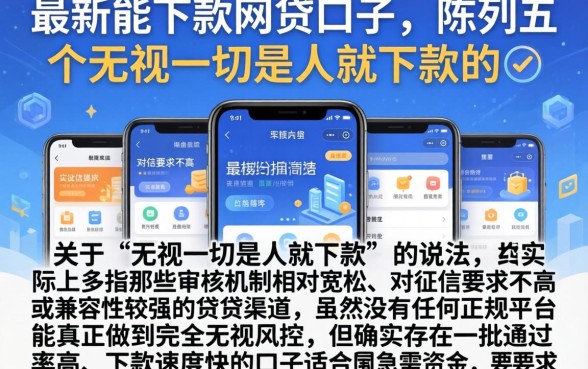 最新能下款的网贷口子，陈列五个无视一切是人就下款的软件