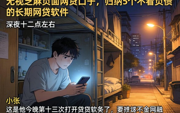 无视芝麻负面的网贷口子，归纳5个不看负债的长期网贷软件