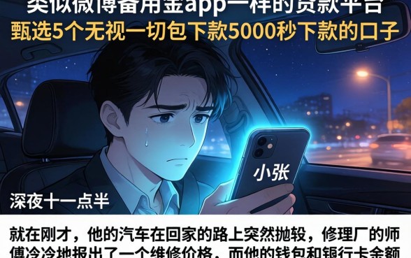 类似微博备用金app一样的贷款平台，甄选5个无视一切包下款5000秒下款的口子
