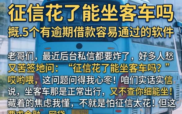 征信花了能坐客车吗，概览5个有逾期借款容易通过的软件