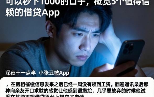 可以秒下1000的口子，概览5个值得信赖的借贷app