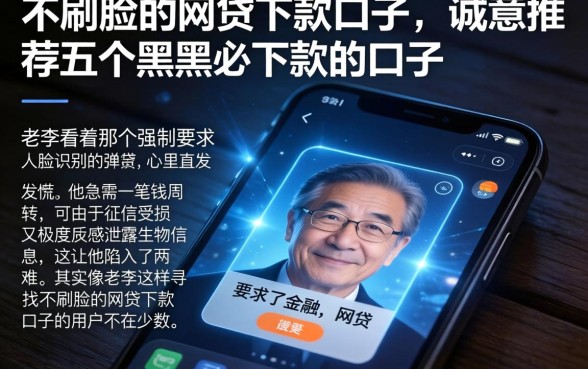 不刷脸的网贷下款口子，诚意推荐五个黑户必下款的口子